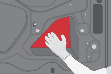 Car interior door panel noise vibration and harsness solution