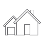 Icon depicting a house and garage. Durable HPA 1902 is a bonding solution for many Building and Construction applications.