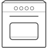 Icon depicting a residential oven and range. Durable and versatile HPA 1902 is a bonding solution for white goods and applicances.